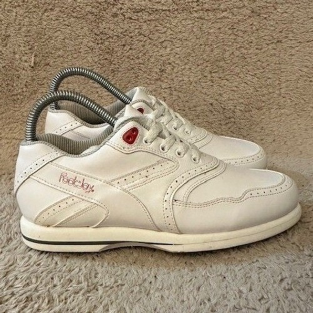 FootJoy Entry Level Golf Shoes Womens Size 7 M White Leather Spiked Wingtip EUC
